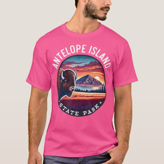 T-shirt Antelope Island State Park Randonnée Souvenir Biso (Devant)