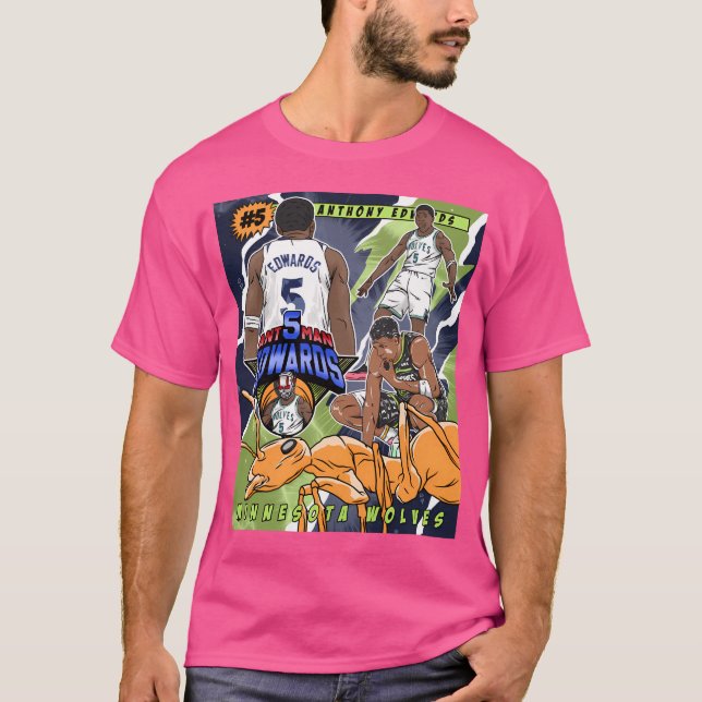 T-shirt Anthony Edwards Style de dessin (Devant)