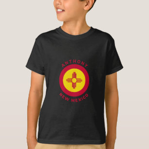 T-shirt Anthony Nouveau-Mexique Nm Drapeau Zia Souvenir de