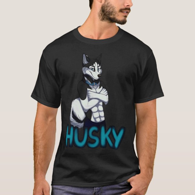 T-shirt Anthro Husky Baseball ¾ manche (Devant)