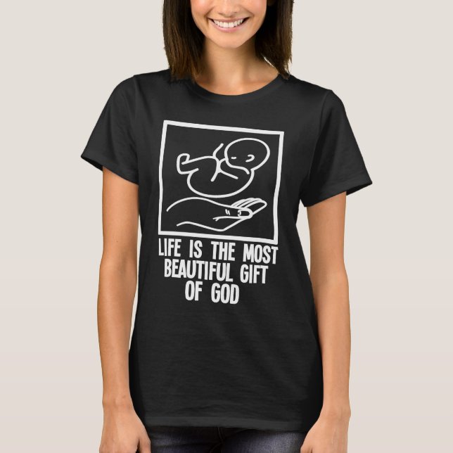 T-shirt Anti-Avortement Anti-avortement Choisissez La Vie  (Devant)