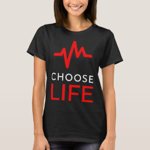 T-shirt Anti-avortement Choisir la vie battement de coeur 