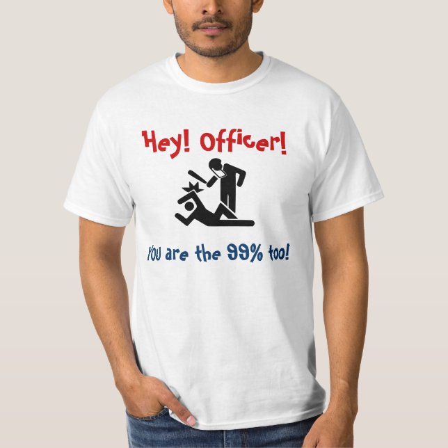 T-shirt Anti chemise de #ows de brutalité de police (Devant)