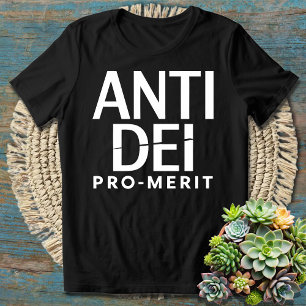 T-shirt Anti DEI Pro Merit - Déclaration audacieuse sur l'