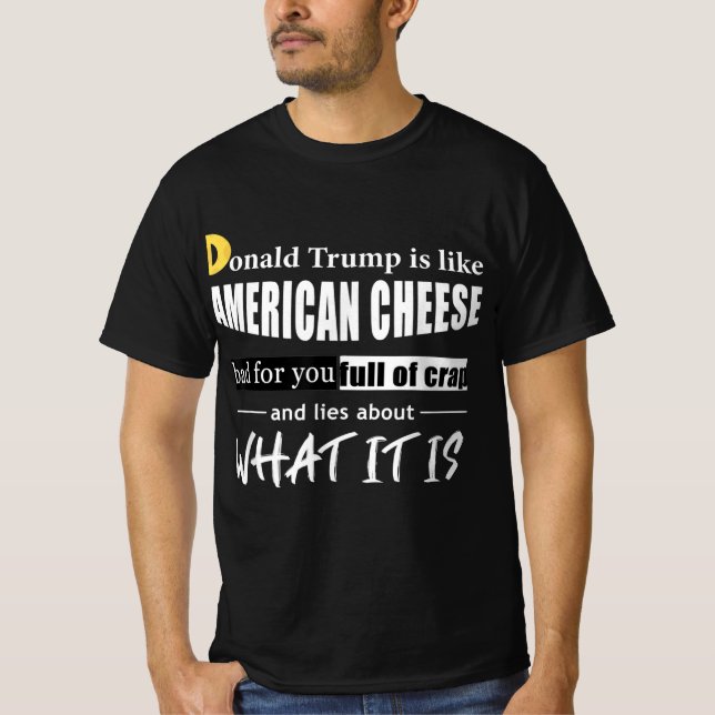 T-shirt Anti Donald Trump, c'est comme les Américaines au  (Devant)
