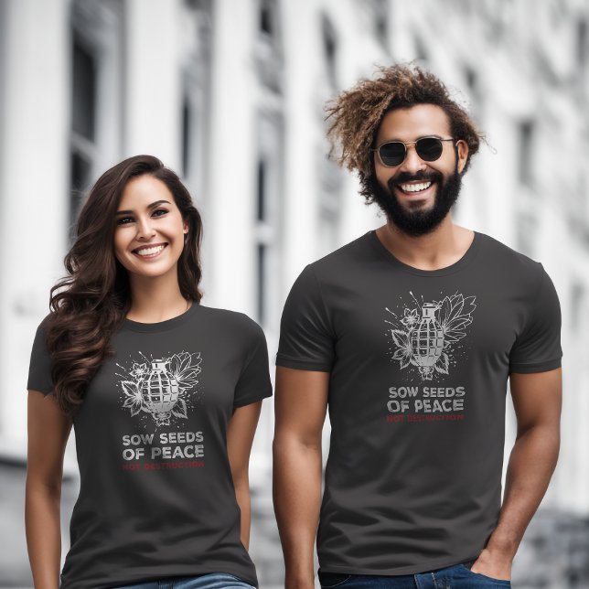 T-shirt anti-guerre | Grenade & Fleur | Arrêter la (Créateur téléchargé)