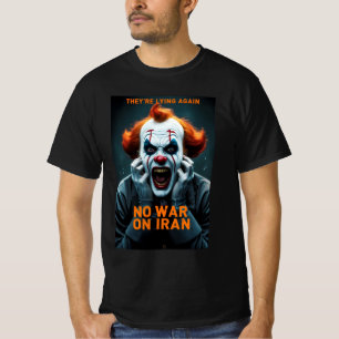 T-shirt Anti Guerre Pas De Guerre Contre L'Iran Tee