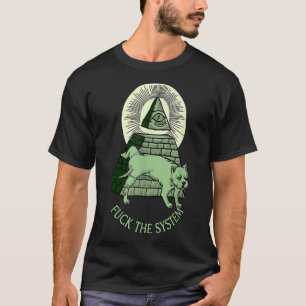 T-shirt Anti Illuminati NWO Voir tous les yeux Pyramide Ma