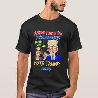 T-shirt Anti Kamala Harris 2024 Frontière Tchar Incompéten