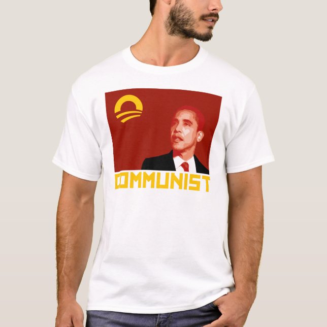 T-shirt Anti-Obama : Communiste de Barack Obama (Devant)