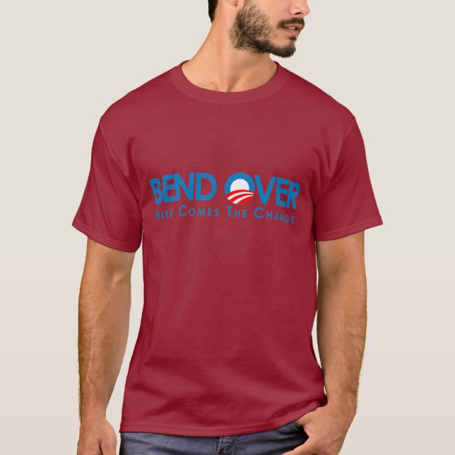 T-shirt Anti-Obama - courbure plus de pour le changement (Devant)