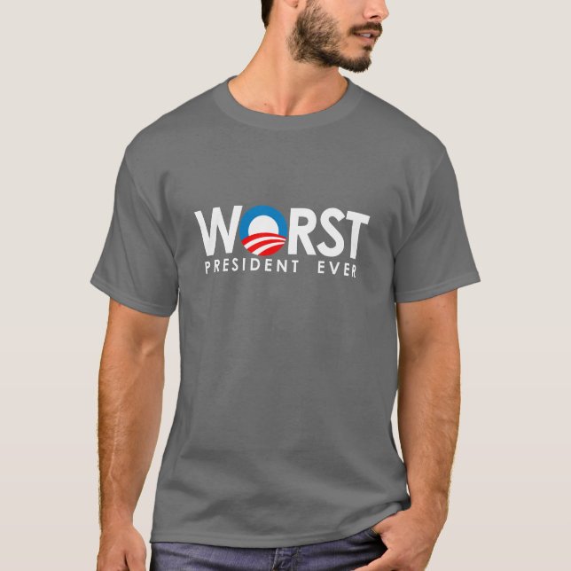 T-shirt Anti-Obama - le plus mauvais blanc du Président (Devant)