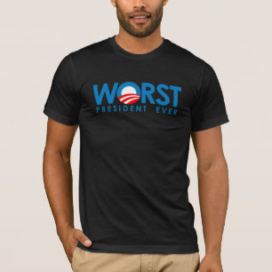 T-shirt Anti-Obama - le plus mauvais Président Ever