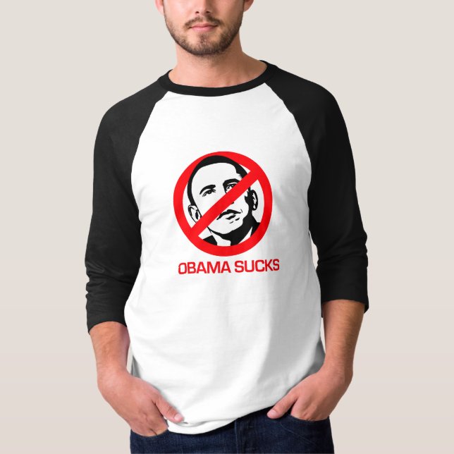 T-shirt Anti-Obama - Obama suce (Devant)