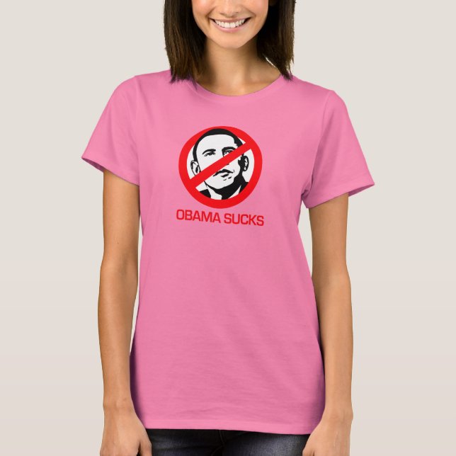 T-shirt Anti-Obama - Obama sucks (Devant)