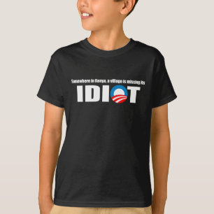 T-shirt Anti-Obama - quelque part au Kenya un village est