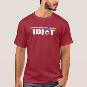 T-shirt Anti-Obama - quelque part au Kenya un village est