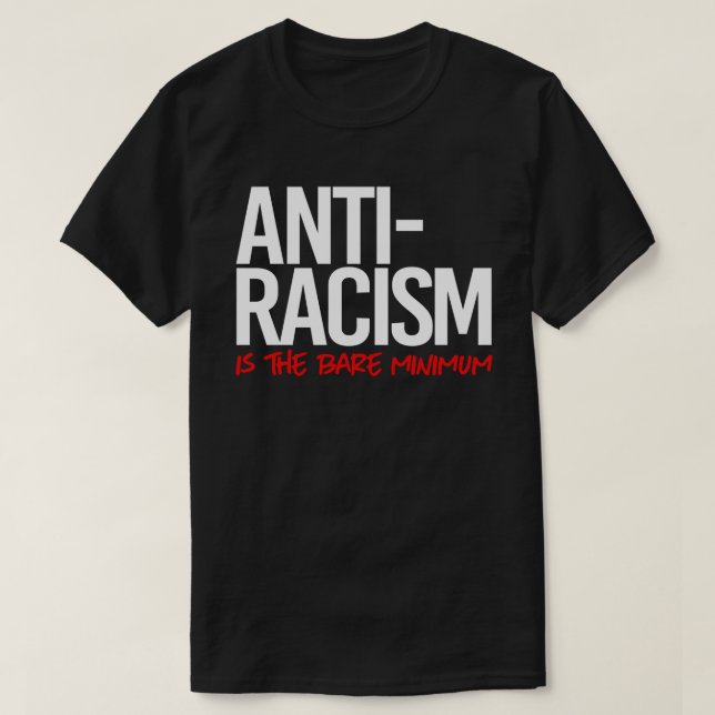 T-shirt Anti-Racisme est le bâton rectangulaire minimum (Design devant)