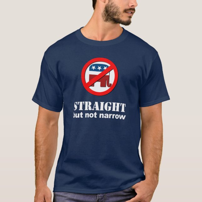 T-shirt Anti-Républicain - directement mais pas étroit (Devant)