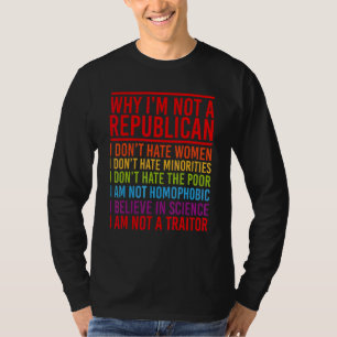 T-shirt Anti-Républicain Pourquoi je ne suis pas Républica