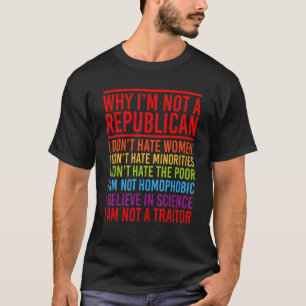 T-shirt Anti-Républicain Pourquoi je ne suis pas Républica