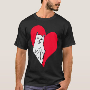 T-shirt Anti Saint-Valentin Cœur Chat Chaton mignon Chats