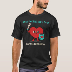 T-shirt Anti-Saint-Valentin Cœur Encolère avec Épé
