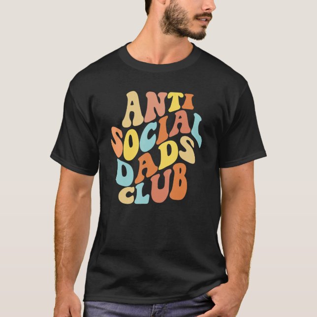T-shirt Anti Social Dads Club Introvert Men's Anti-Social  (Devant)
