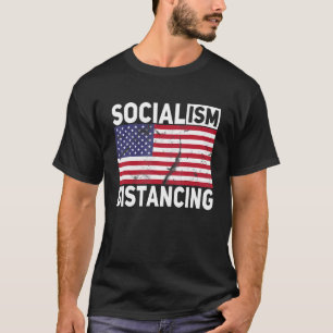 T-shirt Anti-socialisme Mème politique Distancine du socia