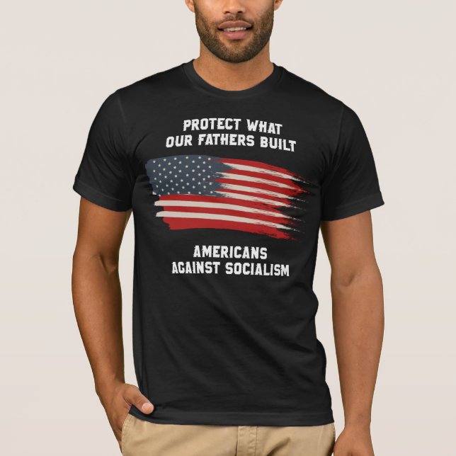 T-shirt Anti-socialisme USA 4 juillet Capitalisme Liberté (Devant)