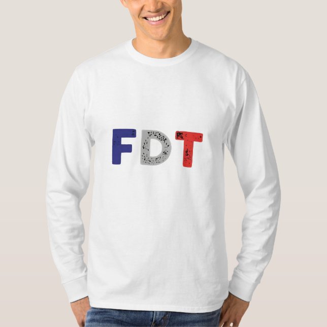 T-shirt Anti Trump Maga FDT résiste à la démocratie rétro (Devant)