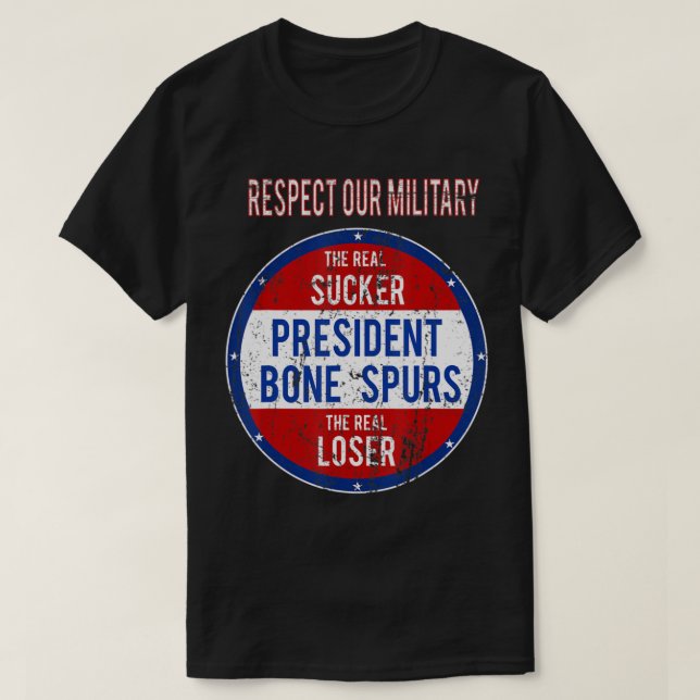 T-shirt Anti Trump Sucker Loser Nous Respectons Notre Site (Design devant)