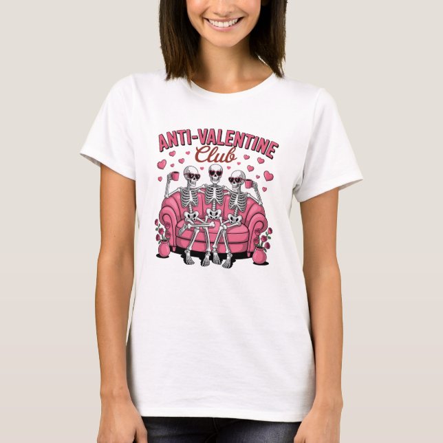 T-shirt Anti Valentine Club (Devant)