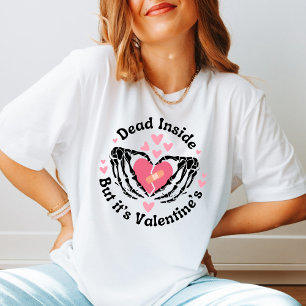 T-shirt Anti Valentine's Day Drôle et sarcastique Squelett