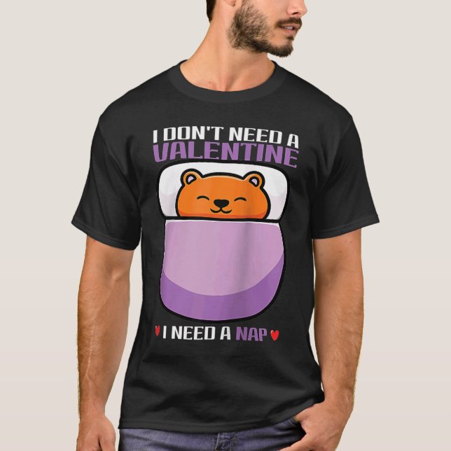 T-shirt Anti Valentine's Day Valentine Sleeper Anti Valent (Devant)
