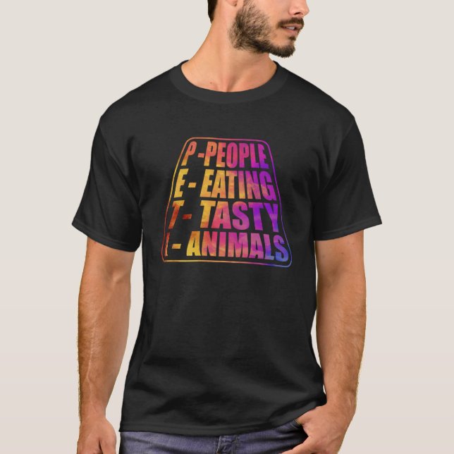 T-shirt Anti Vegan Meat   Saying  4 (Devant)