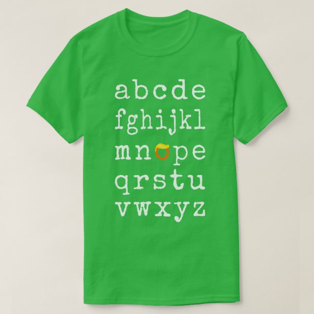 T-shirt AntiAlphabet Nope V (Design devant)