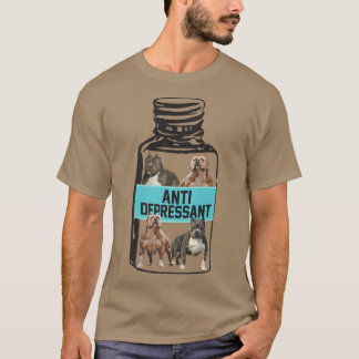 T-shirt Antidépresseurs, Amour Pitbull Sourire, Chien Est