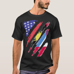 T-shirt Antigua American Patriot cultive Heart Flag Stripe