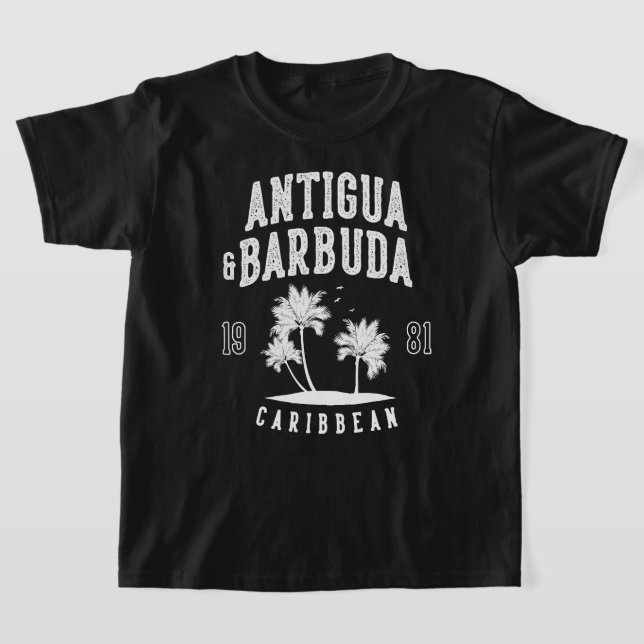 T-shirt Antigua & Barbuda Caribbean Palm Tree Kids (Poser)