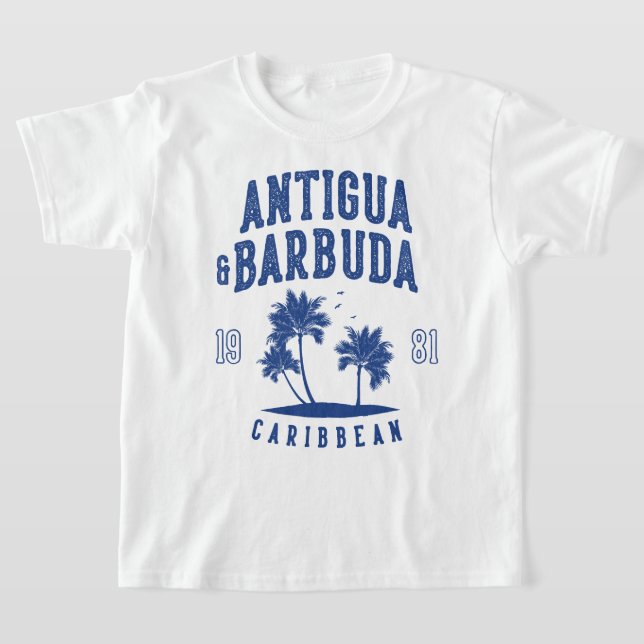T-shirt Antigua & Barbuda Caribbean Palm Tree Kids (Poser)