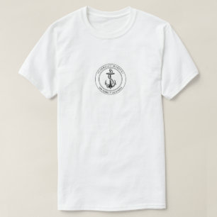 T-shirt Antique Ancre Marina Nom du bateau Lieu Capitaine