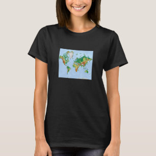 T-shirt Antique carte Vintage Monde 2