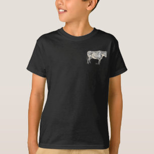 T-shirt Antique Cow Skeleton Bones