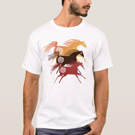 T-shirt antique de trois chevaux