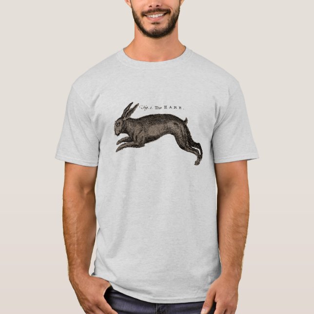 T-shirt Antique Histoire Naturelle Art Le lièvre (Devant)