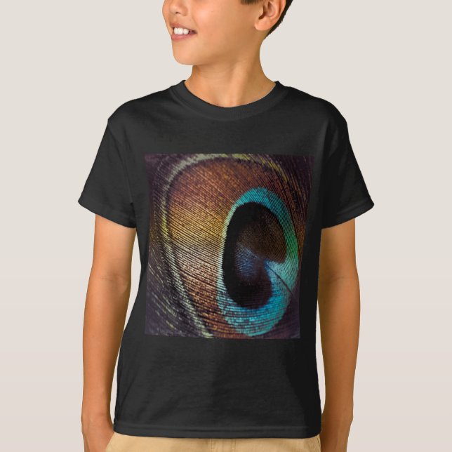 T-shirt Antique Hues Peacock Feather Eye (Devant)