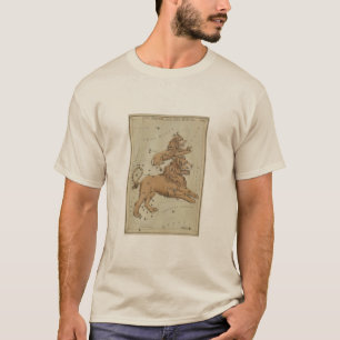 T-shirt Antique LEO Constellation Carte Astronomie Design