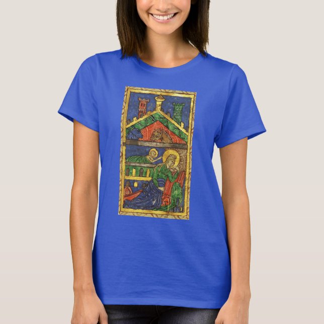 T-SHIRT ANTIQUE NATIVITÉ CHRISTMAS PARCHEMENT (Devant)