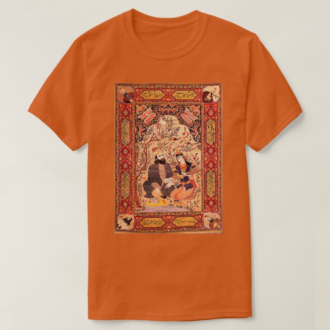 T-shirt Antique Tabriz Omar Khayyam Rug Imprimer (Design devant)